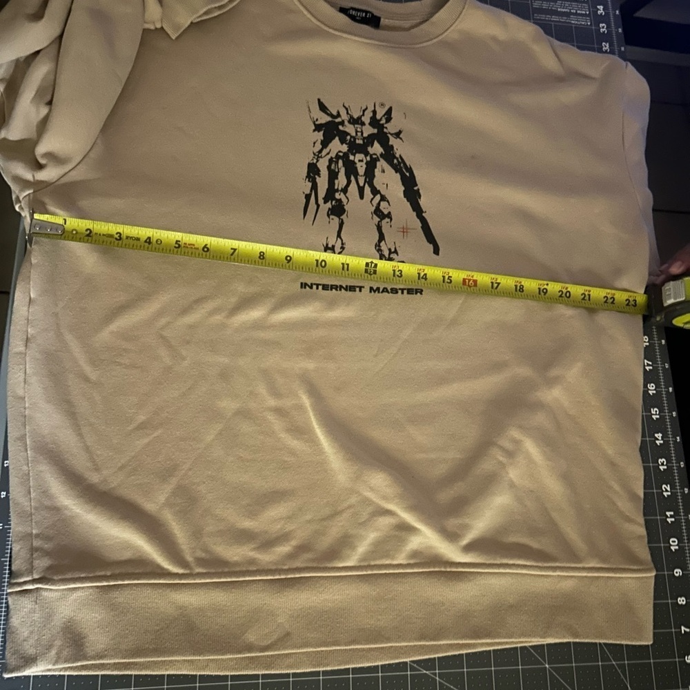 Forever 21 Cream Graphic Crewneck Sweater - Picture 2 of 7
